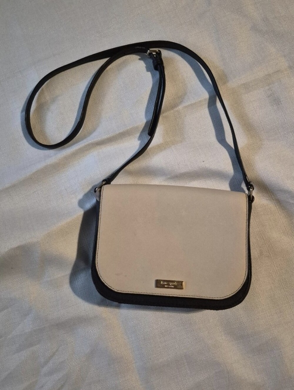 kate spade Cream and Black Crossbody Bag